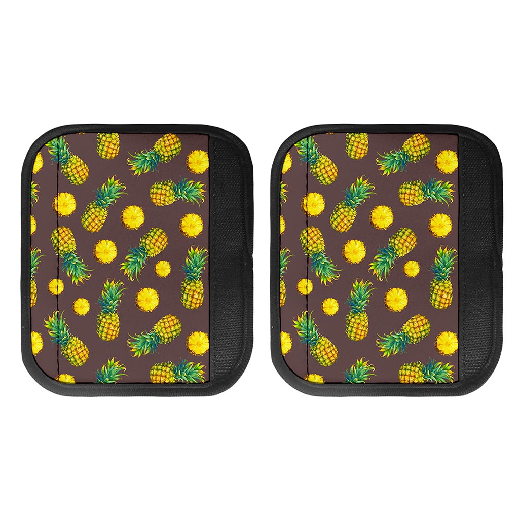 Brown Pineapple Pattern Print Handle Covers