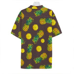 Brown Pineapple Pattern Print Hawaiian Shirt