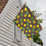 Brown Pineapple Pattern Print House Flag