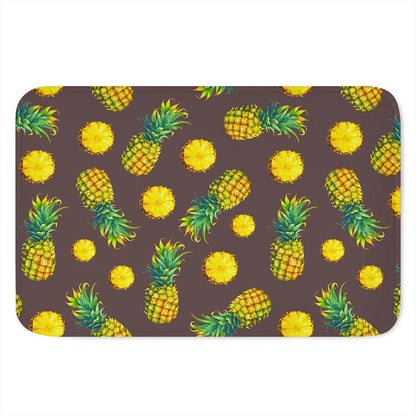 Brown Pineapple Pattern Print Indoor Door Mat