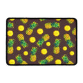 Brown Pineapple Pattern Print Kitchen Mat