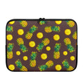 Brown Pineapple Pattern Print Laptop Sleeve
