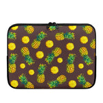 Brown Pineapple Pattern Print Laptop Sleeve