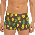 Brown Pineapple Pattern Print Men's Short Boxer Briefs