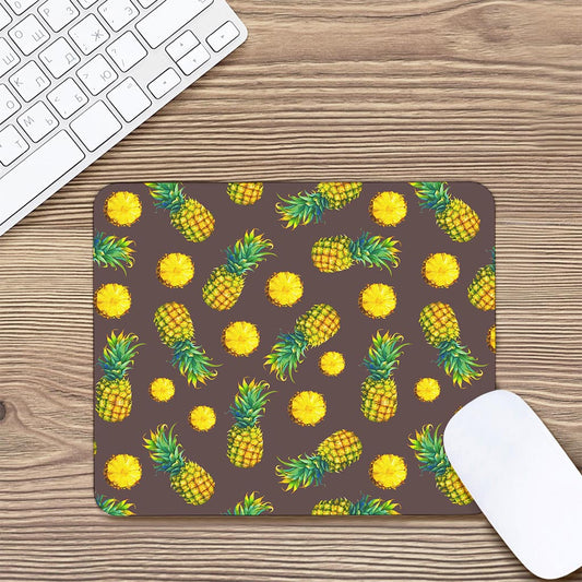 Brown Pineapple Pattern Print Mouse Pad