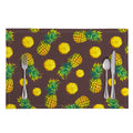 Brown Pineapple Pattern Print Placemat