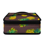 Brown Pineapple Pattern Print Small Lunch Bag