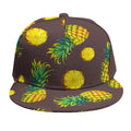 Brown Pineapple Pattern Print Snapback Cap