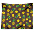 Brown Pineapple Pattern Print Tapestry