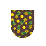 Brown Pineapple Pattern Print Toilet Lid Cover