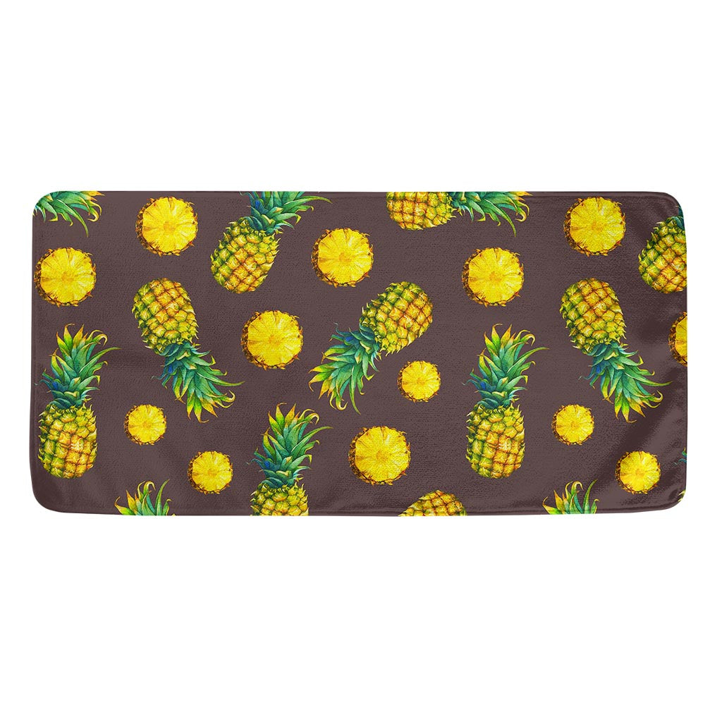 Brown Pineapple Pattern Print Towel