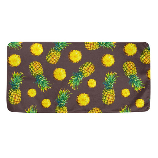 Brown Pineapple Pattern Print Towel