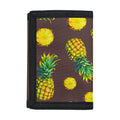 Brown Pineapple Pattern Print Trifold Wallet