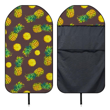 Brown Pineapple Pattern Print Waterproof Car Seat Cover