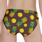 Brown Pineapple Pattern Print Women's Panties