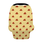 Brown Poop Pattern Print Baby Seat Cover
