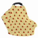 Brown Poop Pattern Print Baby Seat Cover
