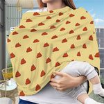 Brown Poop Pattern Print Baby Seat Cover