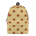 Brown Poop Pattern Print School Backpack
