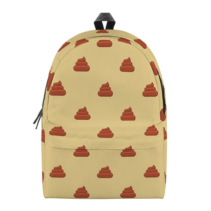 Brown Poop Pattern Print Backpack