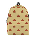 Brown Poop Pattern Print Backpack