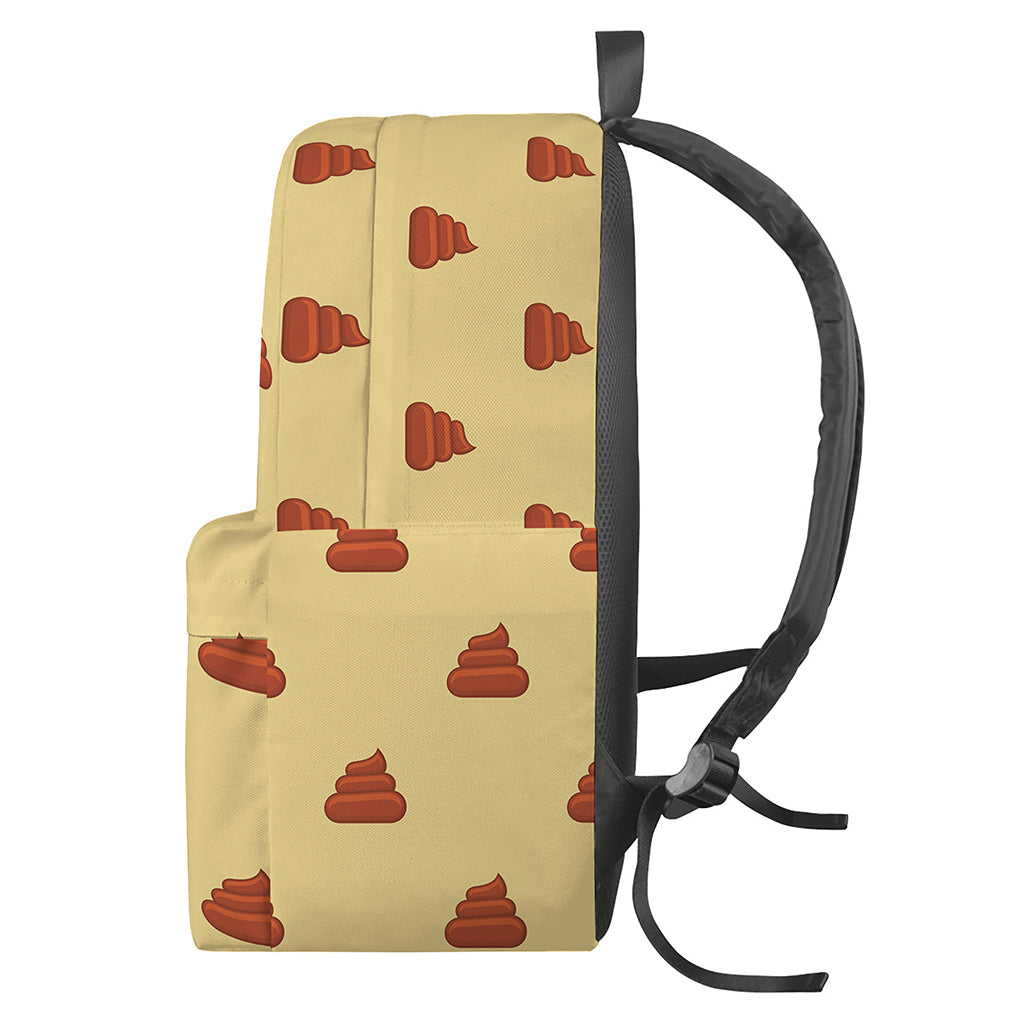 Brown Poop Pattern Print Backpack