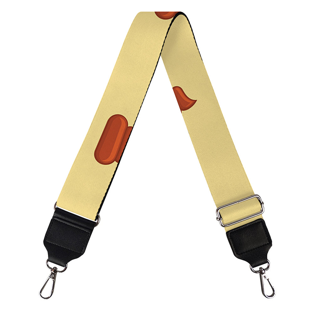 Brown Poop Pattern Print Bag Strap