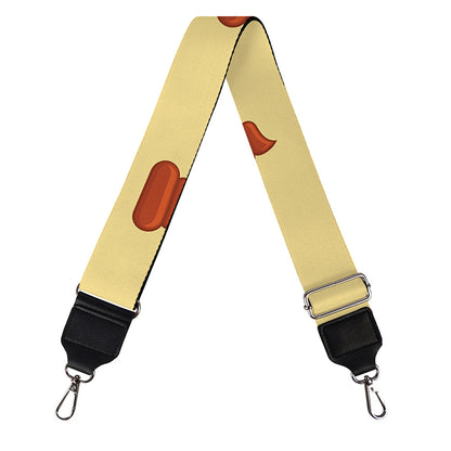 Brown Poop Pattern Print Bag Strap