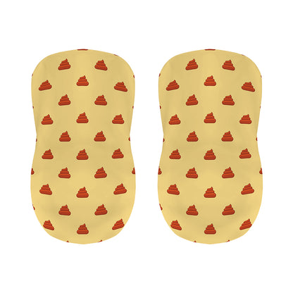 Brown Poop Pattern Print Bar Stool Covers