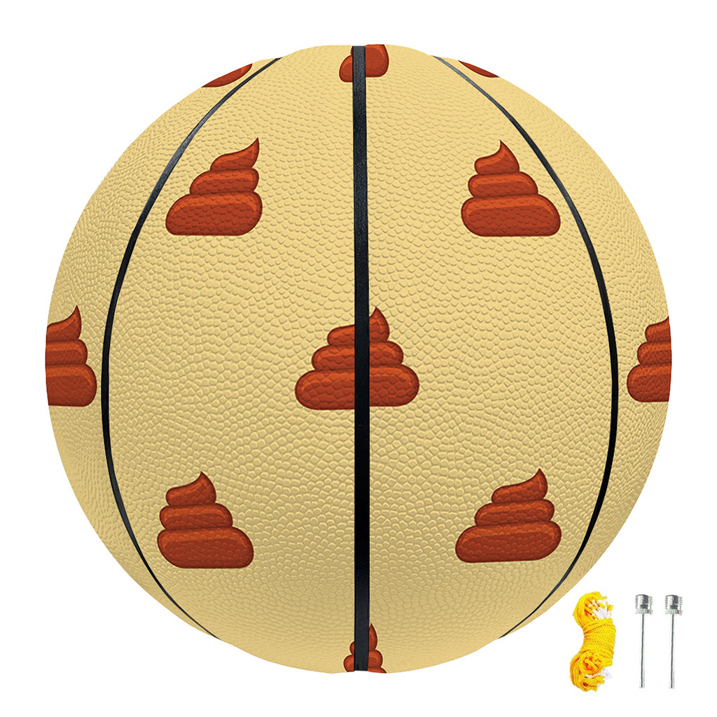 Brown Poop Pattern Print Basketball