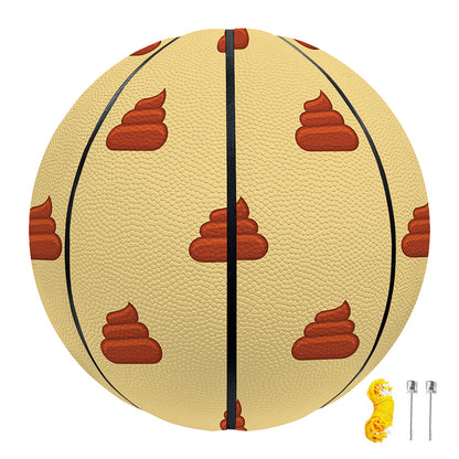 Brown Poop Pattern Print Basketball
