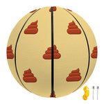 Brown Poop Pattern Print Basketball