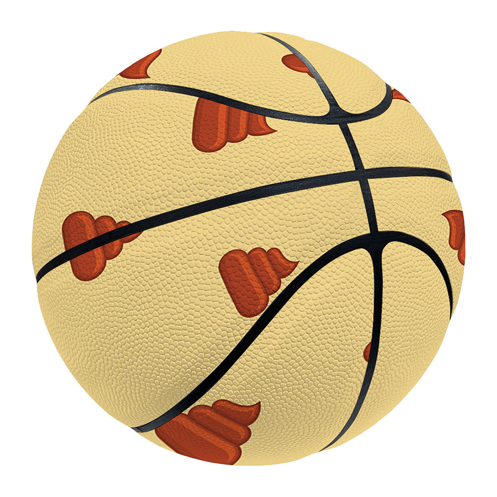 Brown Poop Pattern Print Basketball