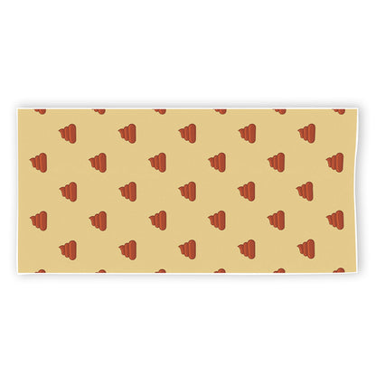 Brown Poop Pattern Print Beach Towel