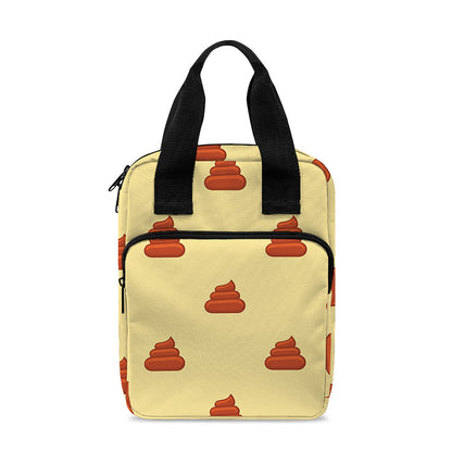 Brown Poop Pattern Print Bible Tote Bag