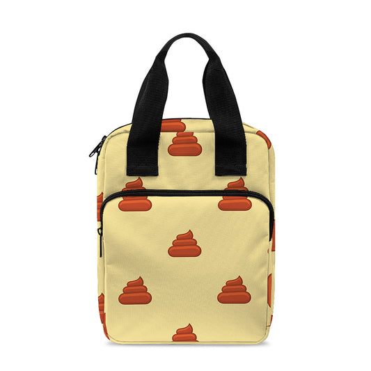 Brown Poop Pattern Print Bible Tote Bag