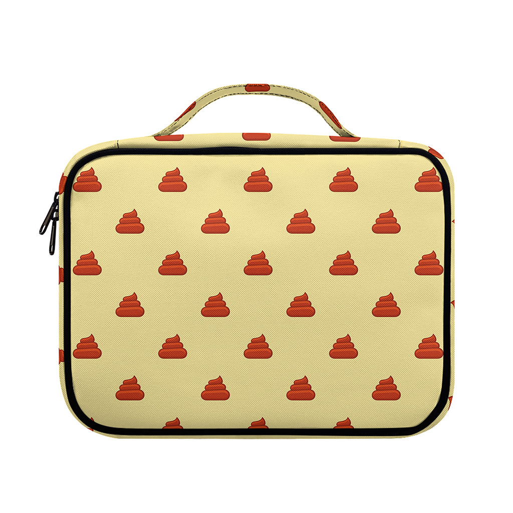 Brown Poop Pattern Print Briefcase Bible Bag