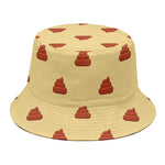 Brown Poop Pattern Print Bucket Hat