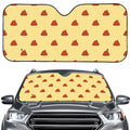 Brown Poop Pattern Print Car Windshield Sun Shade