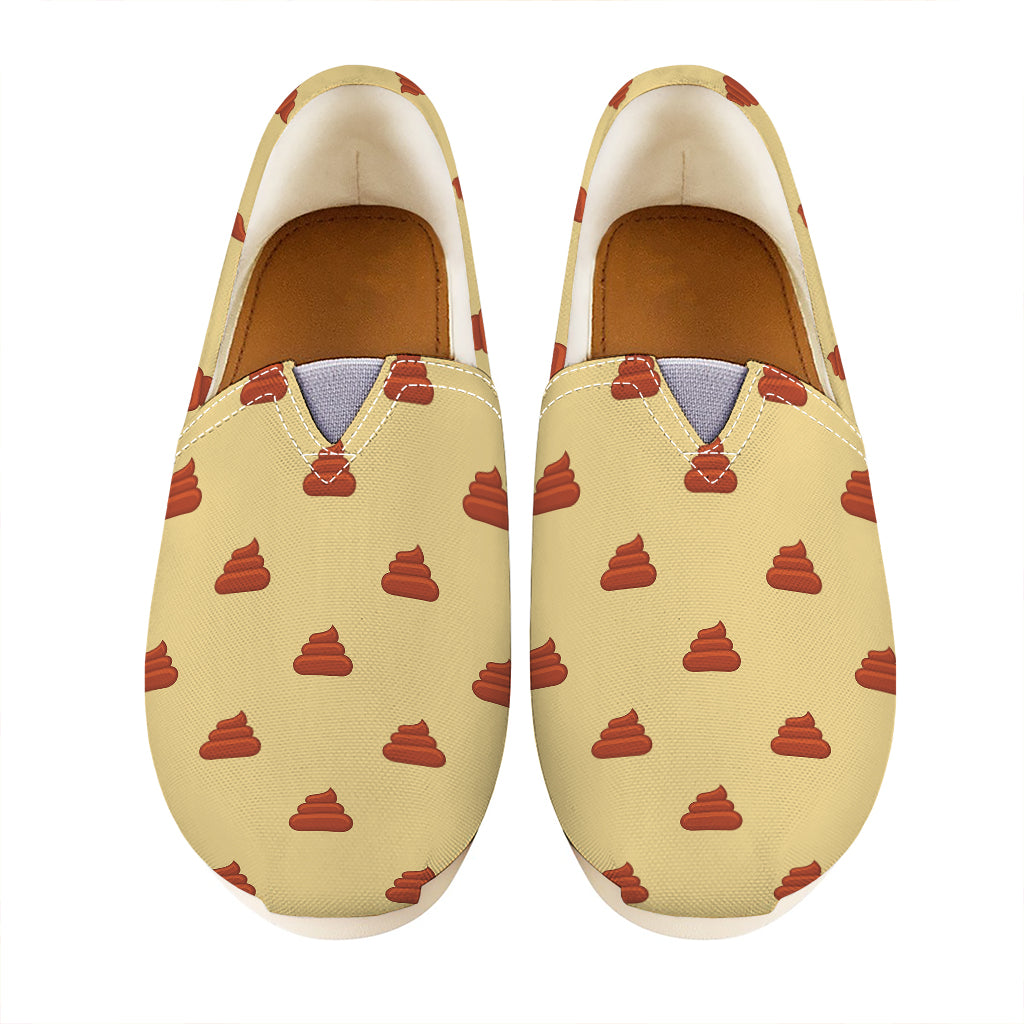 Brown Poop Pattern Print Casual Shoes