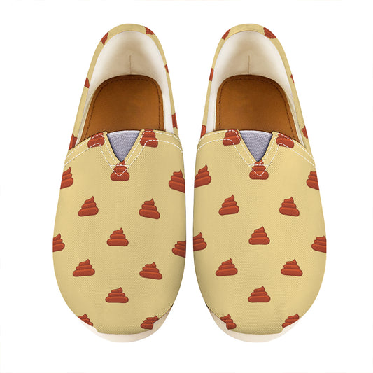 Brown Poop Pattern Print Casual Shoes
