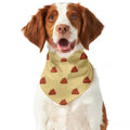 Brown Poop Pattern Print Dog Bandana