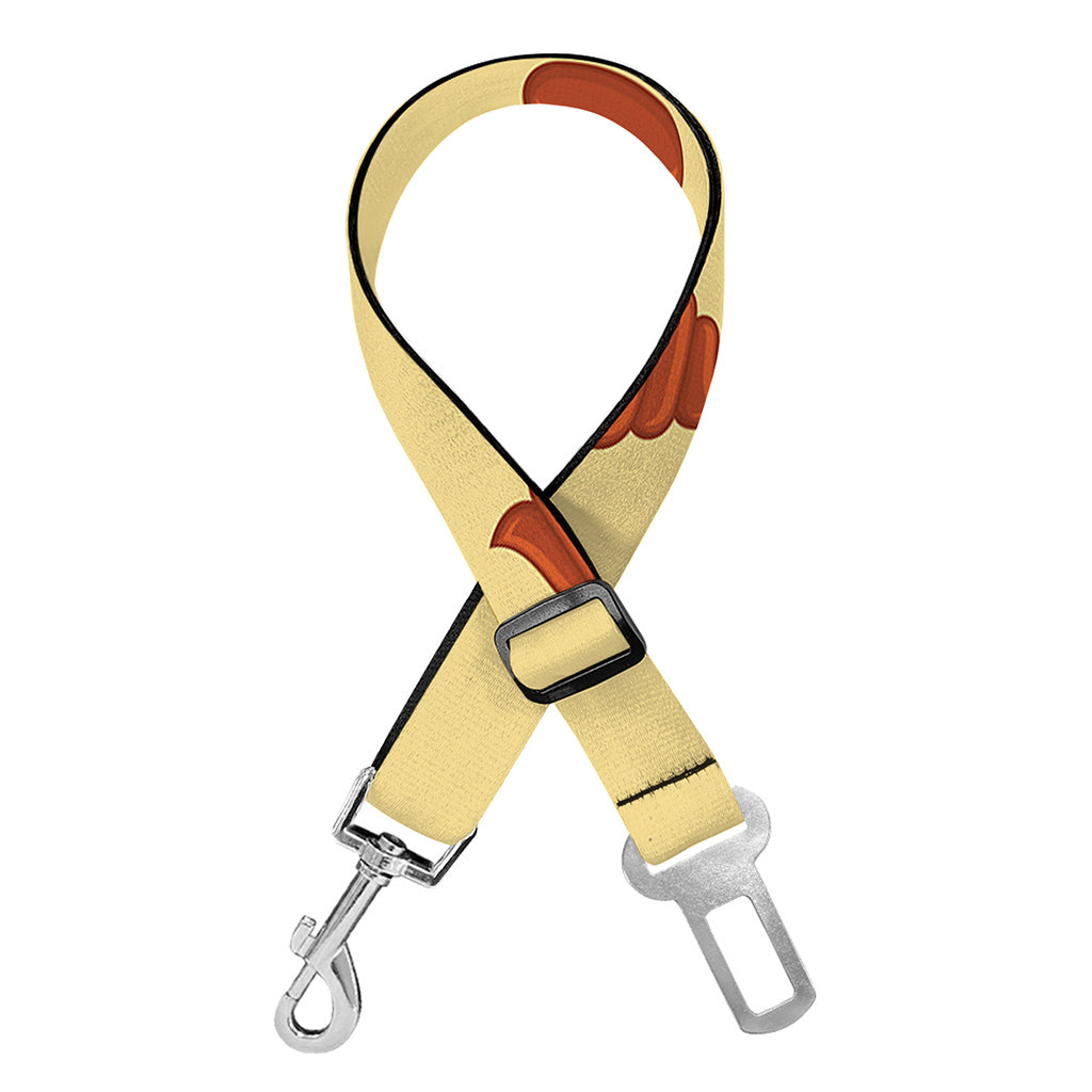 Brown Poop Pattern Print Dog Seat Belt