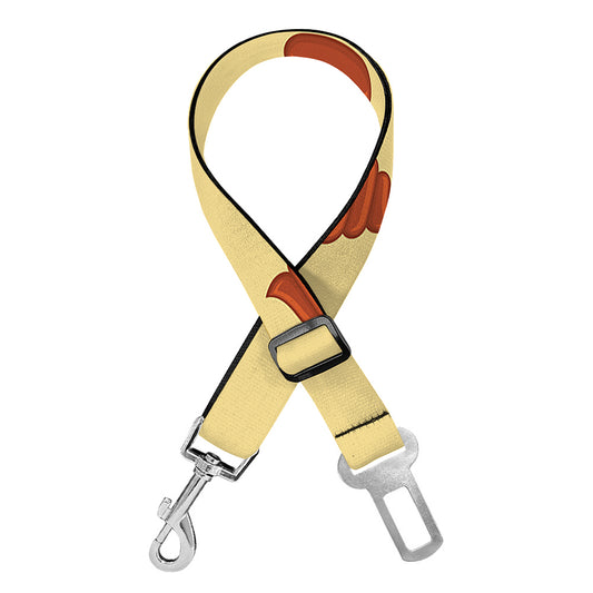 Brown Poop Pattern Print Dog Seat Belt