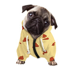 Brown Poop Pattern Print Dog Zip Up Hoodie