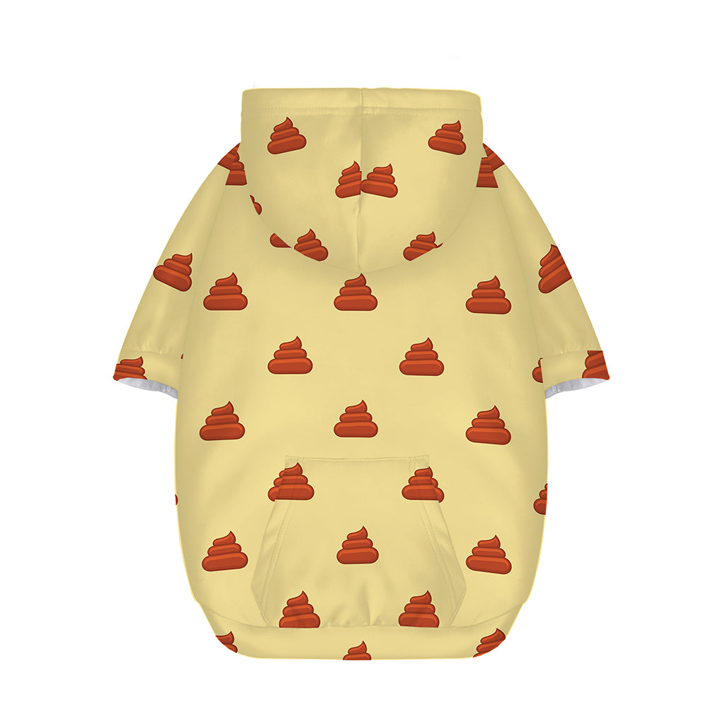 Brown Poop Pattern Print Dog Zip Up Hoodie