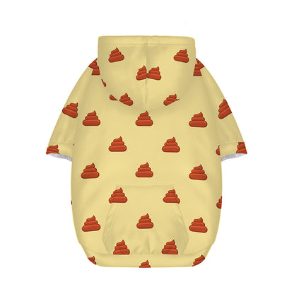 Brown Poop Pattern Print Dog Zip Up Hoodie