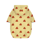 Brown Poop Pattern Print Dog Zip Up Hoodie