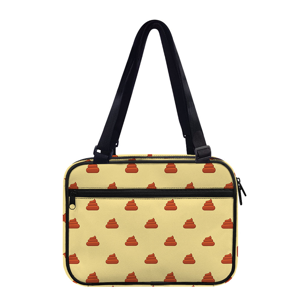 Brown Poop Pattern Print Double Strap Bible Bag
