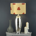 Brown Poop Pattern Print Drum Lamp Shade